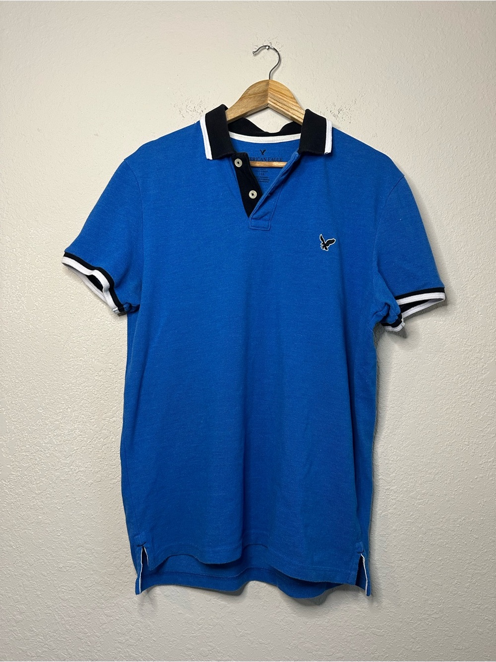American Eagle Outfitters Blue Polo Shirt Size Large